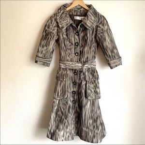 Byron Lars 3/4 sleeve trench coat